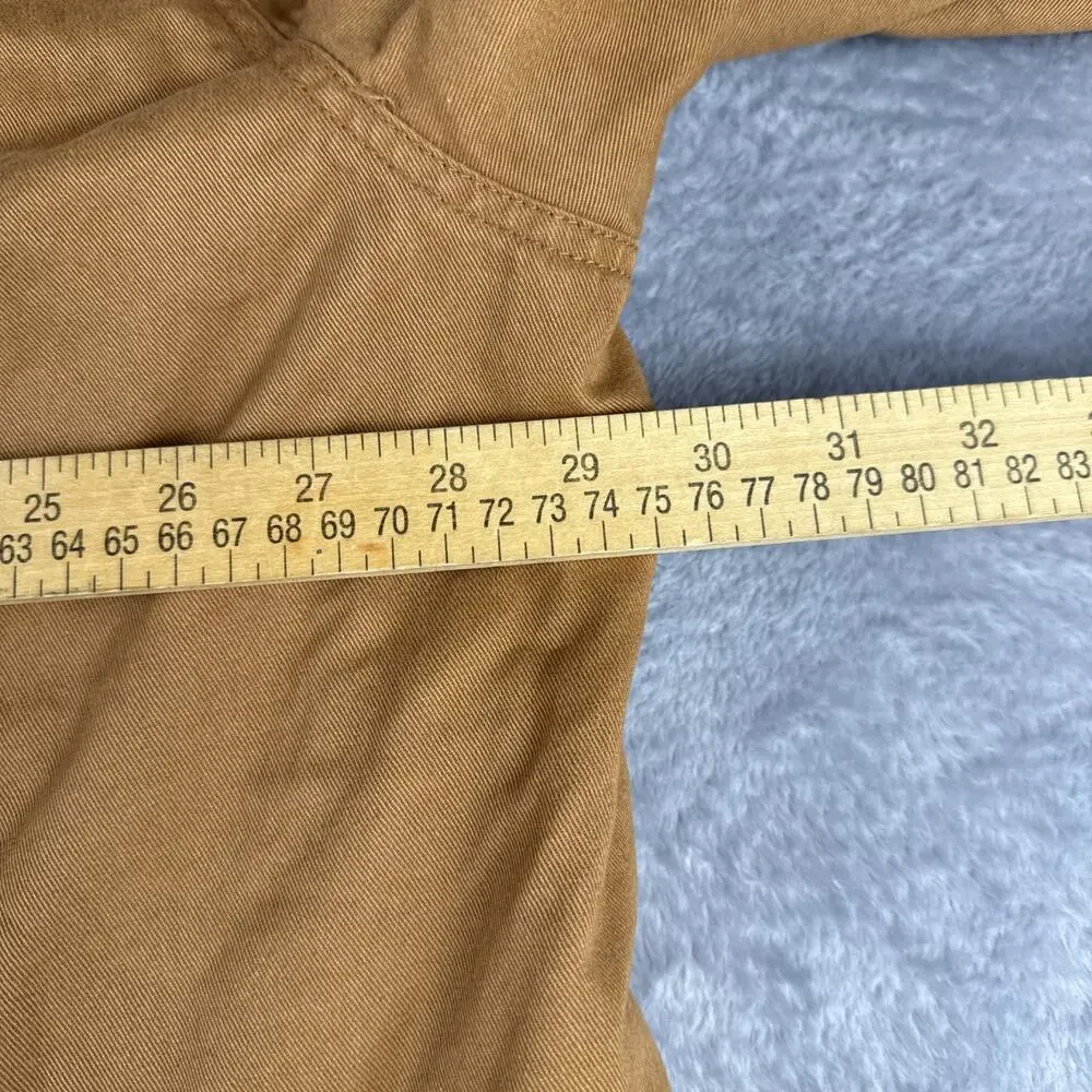 Vtg Canvas Chore Barn Jacket‎ Coat Men's 2XL Oak Hill Brown Front Zip Button